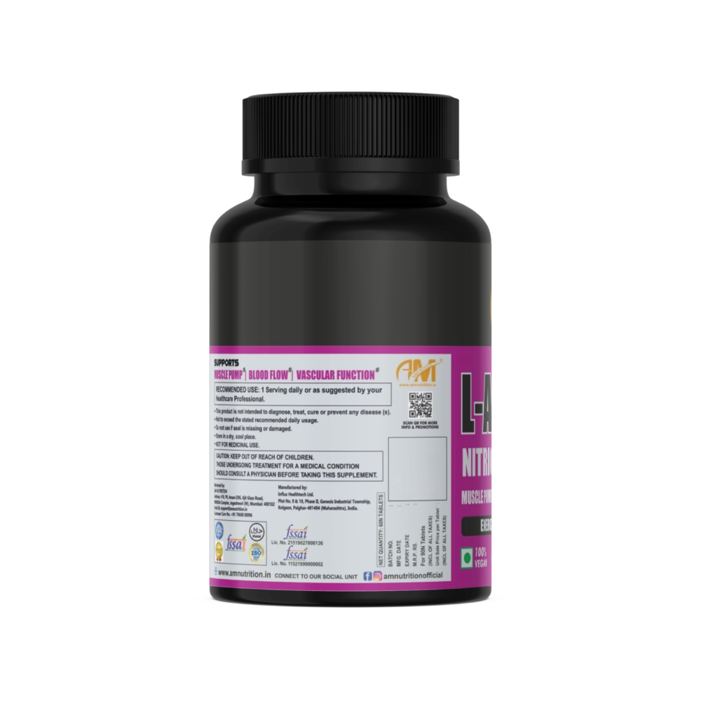 L-Arginine AKG 1000mg, Nitric Oxide Booster For Muscle Pump, Supports Endurance, Muscle Function & Performance (90 Tablets) - Image 2