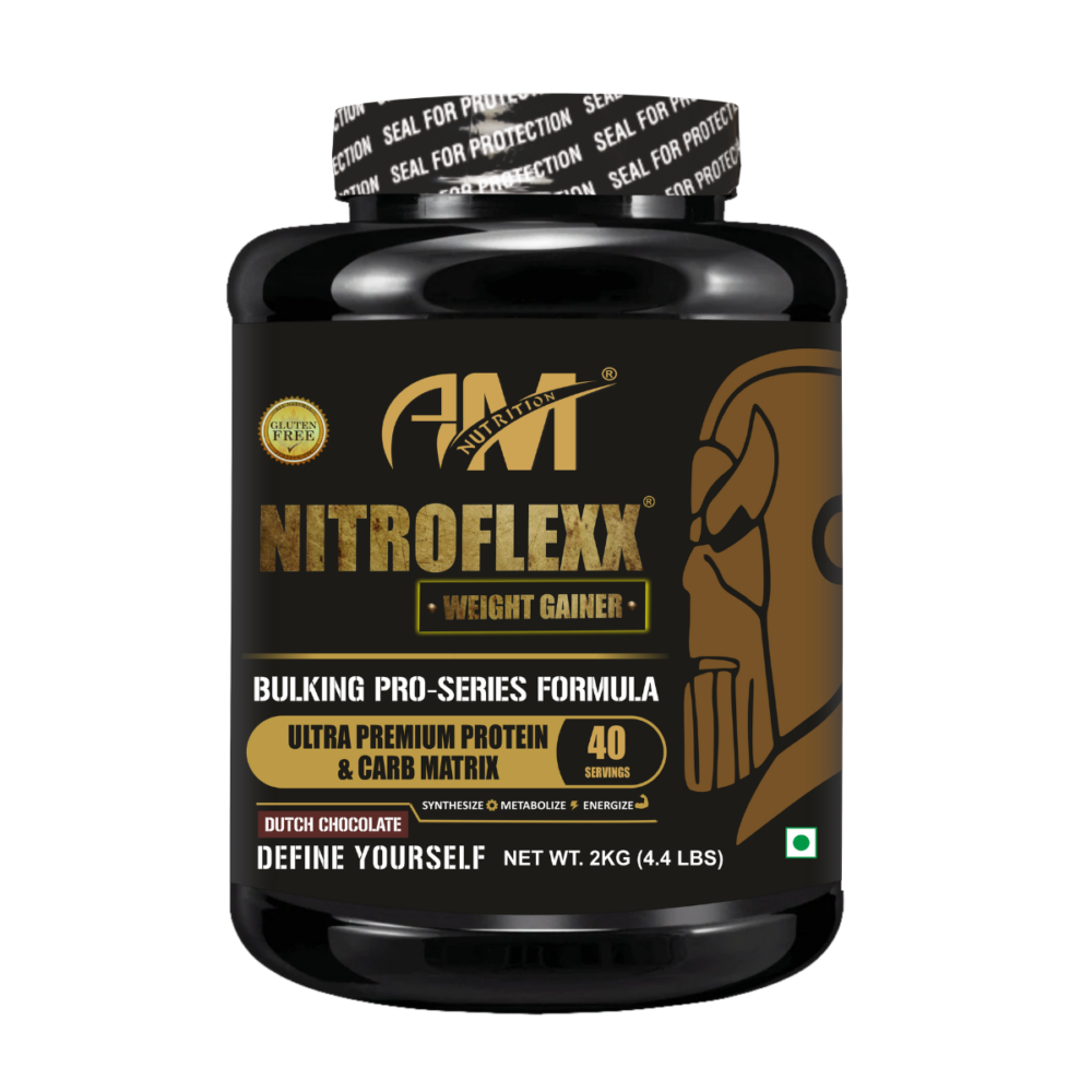 NITROFLEXX Mass Gainer with Essential Vitamins & Minerals with Low Fat